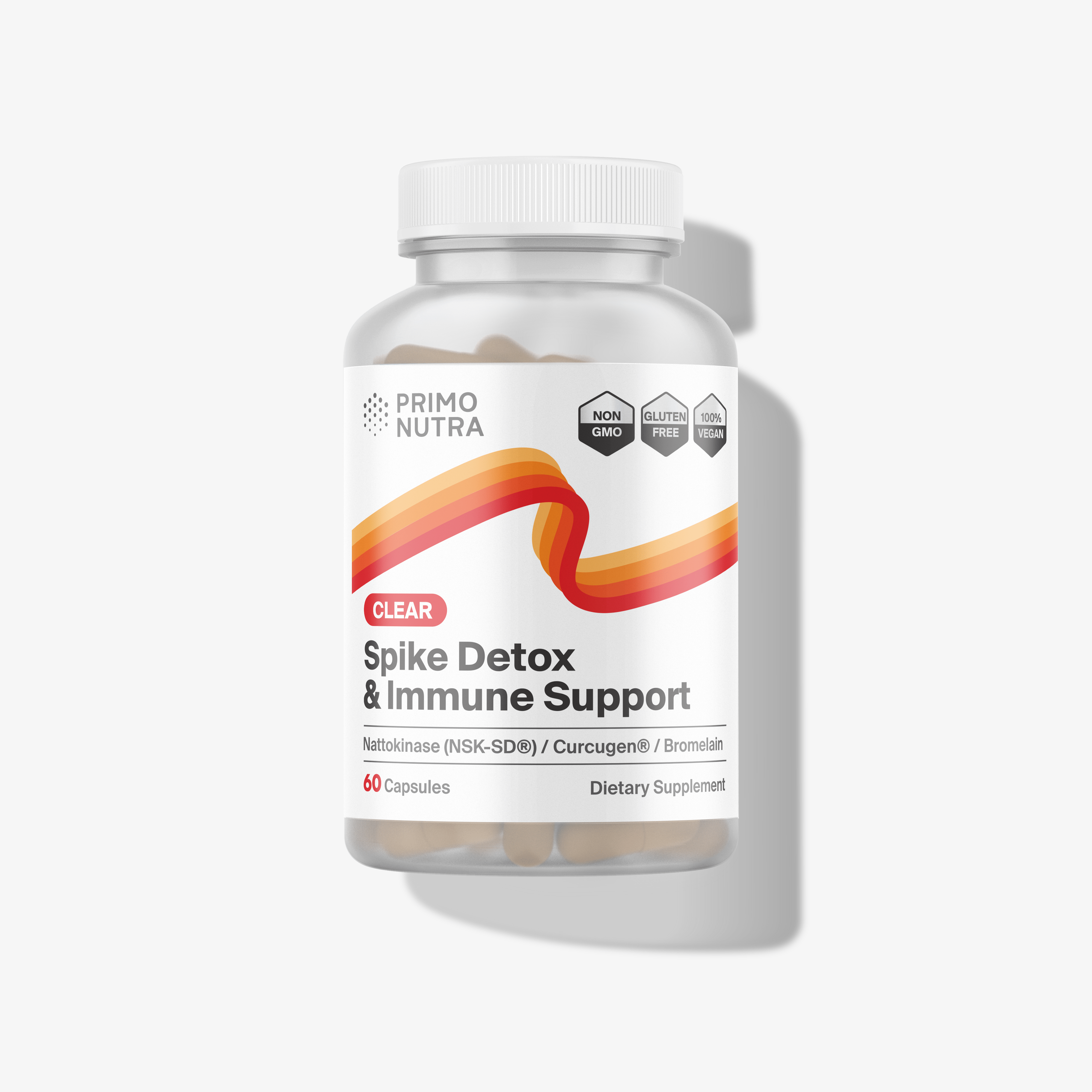 Spike protein detox capsules with nattokinase, curcumin, bromelain